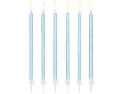 PD veľké sviečky so stojančekmi 12ks - modré
