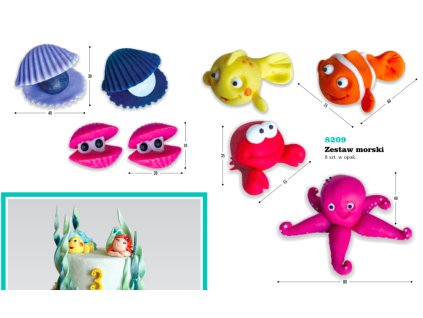Cukrová dekorácia Podmorský svet
