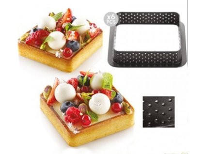 Silikomart set Tarte SQUARE 80 - tartaletky štvorec 80x80mm