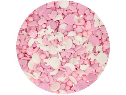 FUNCAKES2022 F51410 FUNCAKES SPRINKLE MEDLEY BABY PINK 50G SPRINKLES POT JPG 1