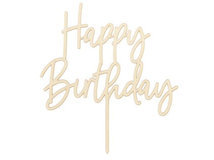 PD Drevený zápich Happy Birthday
