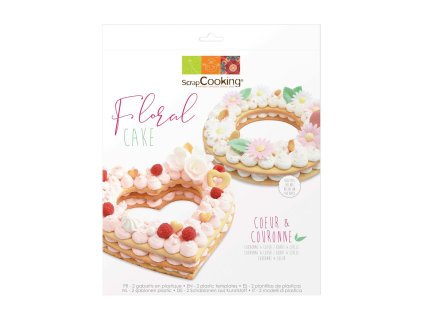 Scrapcooking šablóna na torty 2ks - kruh a srdce