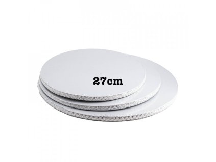 Hrubý podnos biely s krajkou 27cm