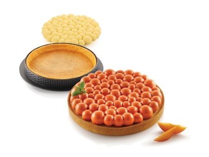 Silikomart Kit Tarte Ring Bubble - sada na tart 19cm