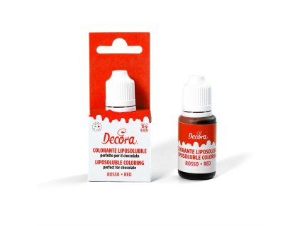 Decora farba do čokolády - ČERVENÁ 15g