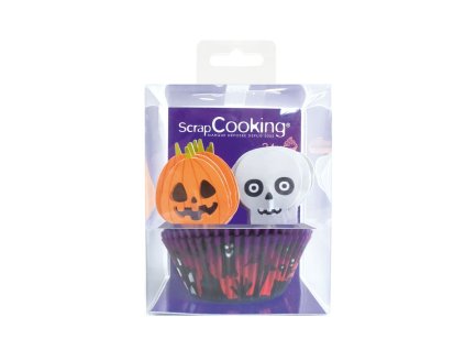 SC košíčky na cupcakes a zápich Halloween 24ks