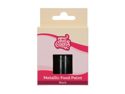 FunCakes metalická tekutá farba - BLACK 30ml