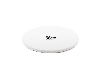 Biely hrubý podnos kruh 36cm, hrúbka 12mm