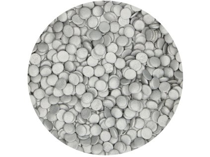 AKCIA: FunCakes cukrový posyp STRIEBORNÉ KONFETY 60g