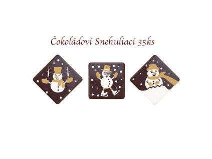 Čokoládová dekorácia - Snehuliak 35ks