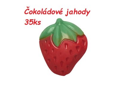 Čokoládová dekorácia - Jahody 35ks