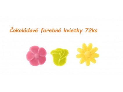 Čokoládová dekorácia - Malé kvietky 72ks