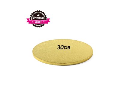 D Zlatý hrubý podnos kruh 30cm PREMIUM KVALITA
