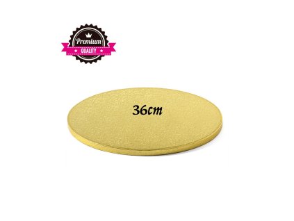 D Zlatý hrubý podnos kruh 36cm PREMIUM KVALITA