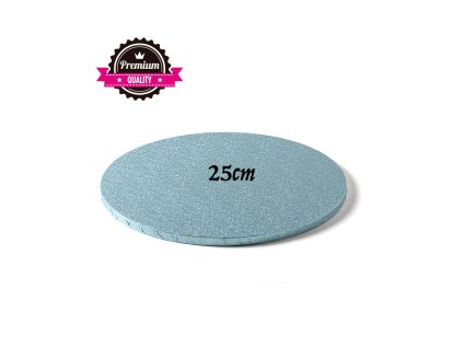 D Bledomodrý hrubý podnos kruh 25cm