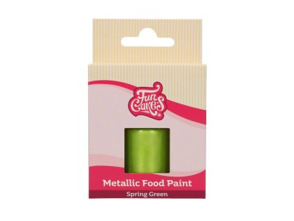 FunCakes metalická tekutá farba - SPRING GREEN 30ml