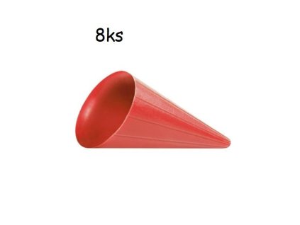 Čokoládová dekorácia - červené kornútky 8ks