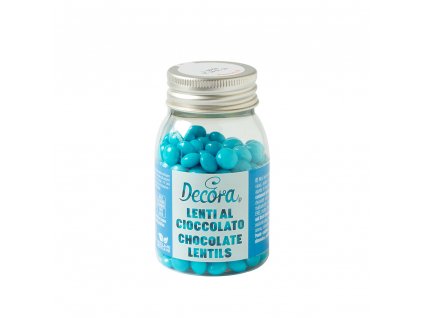 Decora čokoládové mini lentilky 80g - nebeské modré