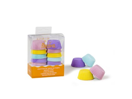 D košíčky na mini mafiny Pastelové 200ks