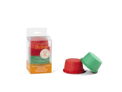 D košíčky na cupcakes RED & GREEN 25ks