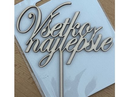 Drevený zápich Všetko najlepšie