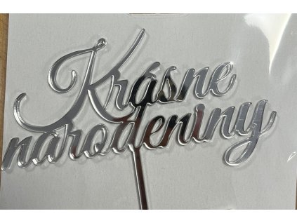 Akrylový zápich Krásne narodeniny STRIEB.