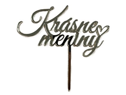 Akrylový zápich Krásne meniny ZLATÝ