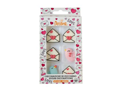 D cukrová dekorácia Love Letters 6ks