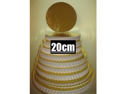 Zlatá obojstranná tácka 20cm