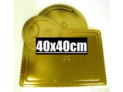 Zlatý lepenkový podnos 40x40cm