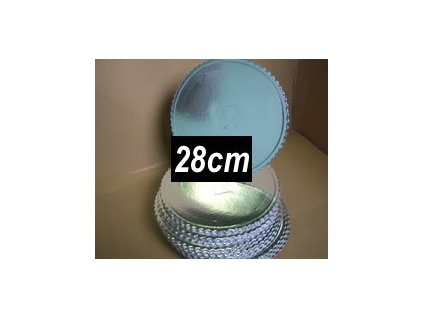 Strieborný lepenkový podnos 28cm