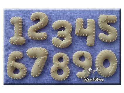 Silikónová forma Alphabet moulds Patchwork čísla (Patchwork Numbers)