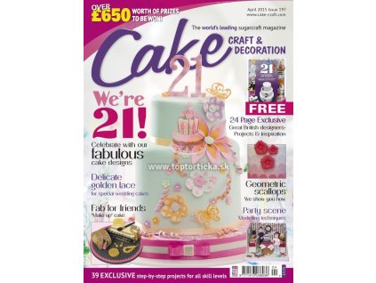 Časopis Cake Craft & Decoration Apríl 4/2015 + PRÍLOHA