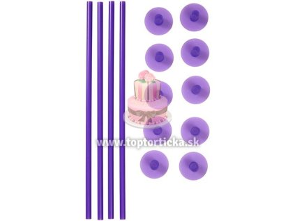 Wilton plastové výstuže a vrchnáčiky set na vystuženie poschodovej torty 14ks