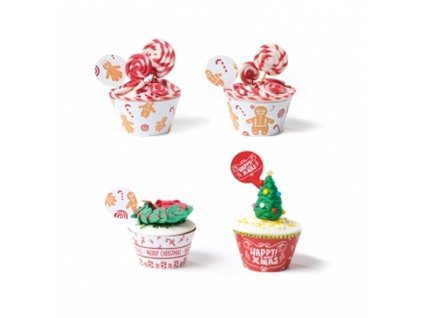 Set na cupcakes: krajky a ozdoby Gingerbread