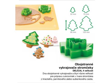 Tescoma Obojstranné vykrajovače stromčeky DELÍCIA 4ks