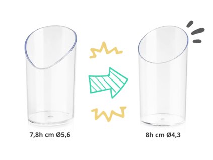 Plastový pohárik Bamboo 60ml (440)