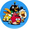 Jedlý obrázok kruh Angry birds č.5