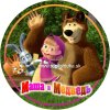 Jedlý obrázok kruh Máša a Medveď 3