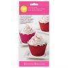 Wilton glitrové krajky na cupcakes 24ks - Ružové a červené