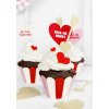 Zapichovacia ozdoba na muffiny srdiečka s textom 6ks