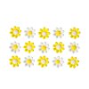 D cukrová dekorácia Margarétky žlté a biele 15ks