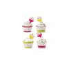 Set na cupcakes: krajky a ozdoby Dots 24ks