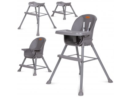 Kidwell Detská jedálenská stolička na kŕmenie EATAN - GRAY