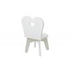 Baby-raj Detská biela stolička-srdiečko