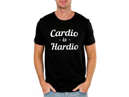 pánské černé tričko Cardio je Hardio
