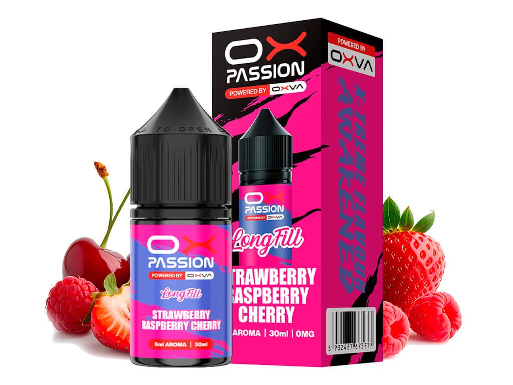oxva ox passion strawberry raspberry cherry 6 ml longfill prichut