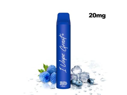 ivg bar plus blue raspberry ice 20 mg jednorazovka