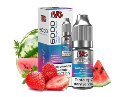 e napln ivg 6000 salt bubblegum berry wave 20 mg