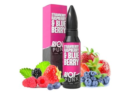 longfill prichut riot strawberry raspberry blueberry 10 ml